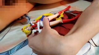 セーラームーンのフィギュアにぶっかけ顔射オナニー【キモオタクの喘ぎ声あり】