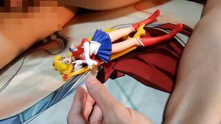 セーラームーンのフィギュアにぶっかけ顔射オナニー【キモオタクの喘ぎ声あり】