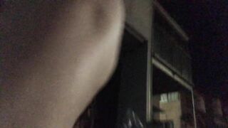 Walk around with a Naked Erection at Midnight - 深夜に近所を全裸勃起で徘徊／近所の人が見ているのに気づき逃げたが手遅れ／0419-03／晴れ／気温07度
