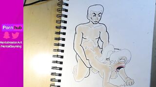 Archer x Leela Doggystyle Fan Art Speed Drawing W/HentaiMasterArt