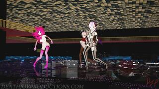 MMD R18 Mika Yamakaze and Misaka Higai Mousou Keitai Joshi 1230
