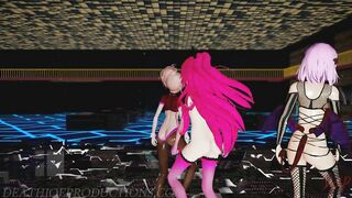 MMD R18 Mika Yamakaze and Misaka Higai Mousou Keitai Joshi 1230