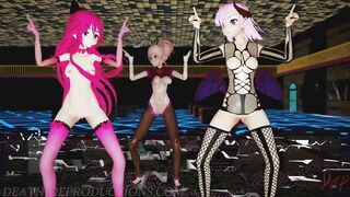 MMD R18 Mika Yamakaze and Misaka Higai Mousou Keitai Joshi 1230