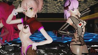 MMD R18 Mika Yamakaze and Misaka Higai Mousou Keitai Joshi 1230