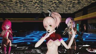 MMD R18 Mika Yamakaze and Misaka Higai Mousou Keitai Joshi 1230