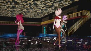 MMD R18 Mika Yamakaze and Misaka Higai Mousou Keitai Joshi 1230