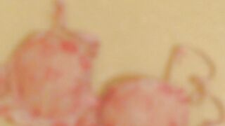 Piss on Pink Brassiere in Bathroom !! ピンクのブラに小便ぶっかけ！！