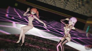 MMD R18 Misaka and Kuroko - Blackpink Whistle 1212