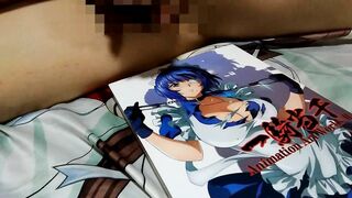 一騎当千呂蒙子明メイド服に興奮したオタクがキス&太もも舐めその後顔射ぶっかけ【キモオタのオナニー】