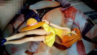 エヴァンゲリオン黄色ワンピースアスカフィギュアぶっかけ顔射オナニー【キモオタク男の喘ぎ声あり】