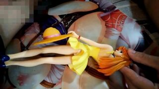 エヴァンゲリオン黄色ワンピースアスカフィギュアぶっかけ顔射オナニー【キモオタク男の喘ぎ声あり】