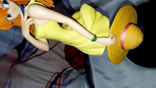 エヴァンゲリオン黄色ワンピースアスカフィギュアぶっかけ顔射オナニー【キモオタク男の喘ぎ声あり】
