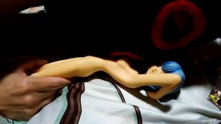 エヴァンゲリオン全裸綾波レイのフィギュアクンニ、足アナル舐め&ぶっかけオナニー