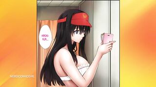 Sexy Beauty with Big Tits is Working without a Bra (Hentai, Part 1) SOUND