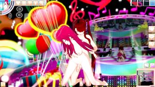 Futa Girls Fucking on Stage Doggy Arm Pull Futanari