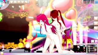Futa Girls Fucking on Stage Doggy Arm Pull Futanari