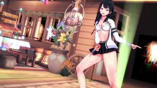 [MMD]Takarada Rikka-Cat Food[by Maro-chan]