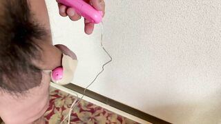 【i used a Rotor to make a Erection!】ローターを固定して刺激を与え続ける！瞬く間に勃起してパンパンで破裂しそう^ ^