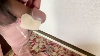 【i used a Rotor to make a Erection!】ローターを固定して刺激を与え続ける！瞬く間に勃起してパンパンで破裂しそう^ ^