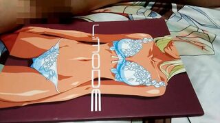二次元下着ギャルに精子ぶっかけ【変態オタクのオナニー】