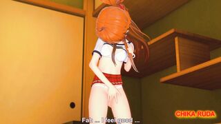 (3D Hentai) Chika Ruda - Red Haired Girl Masturbates (Koikatu//コイカツ！)