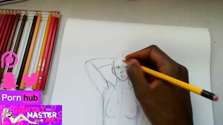 Fragile Topless Fan Art Speed Drawing