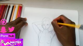 Fragile Topless Fan Art Speed Drawing
