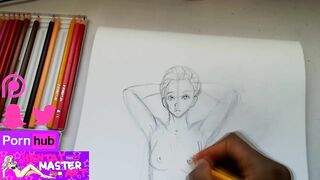 Fragile Topless Fan Art Speed Drawing