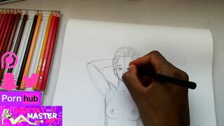 Fragile Topless Fan Art Speed Drawing