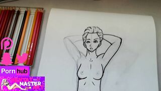 Fragile Topless Fan Art Speed Drawing