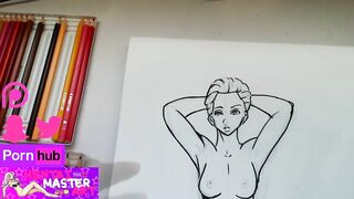 Fragile Topless Fan Art Speed Drawing