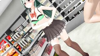 3d Hentai MMD - コンビニでゲリラ撮影する鈴谷 (abubu Nownanka)
