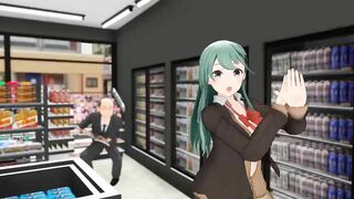 3d Hentai MMD - コンビニでゲリラ撮影する鈴谷 (abubu Nownanka)