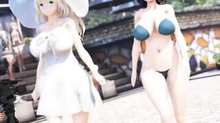 3d Hentai MMD - リゾートへ招待される鈴谷と熊野 (abubu Nownanka)