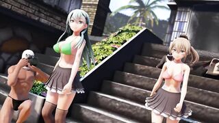 3d Hentai MMD - リゾートへ招待される鈴谷と熊野 (abubu Nownanka)