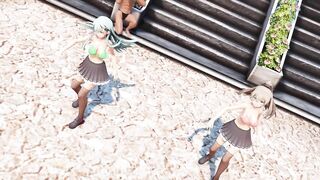 3d Hentai MMD - リゾートへ招待される鈴谷と熊野 (abubu Nownanka)