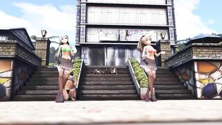 3d Hentai MMD - リゾートへ招待される鈴谷と熊野 (abubu Nownanka)