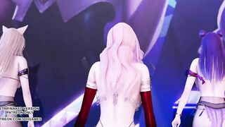 MMD HYUNA - Rolldeep Ahri Kaisa Seraphine League of Legends KDA Sexy Kpop Dance