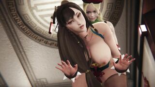 Cammy Fucks Chun Li Doggystyle (futa, Japanese)