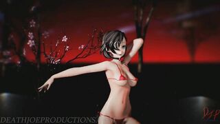 MMD SFW Mitsu with a Red Bikini in - Chung Ha - Stay Tonight - 1077