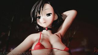 MMD SFW Mitsu with a Red Bikini in - Chung Ha - Stay Tonight - 1077