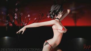 MMD SFW Mitsu with a Red Bikini in - Chung Ha - Stay Tonight - 1077
