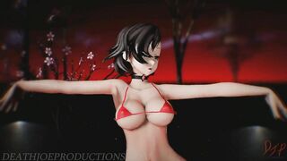 MMD SFW Mitsu with a Red Bikini in - Chung Ha - Stay Tonight - 1077