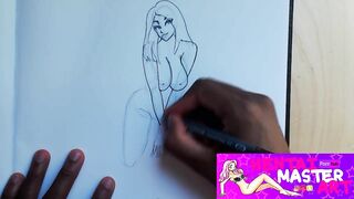 Busty OneBigKiss Fan Art Speed Drawing