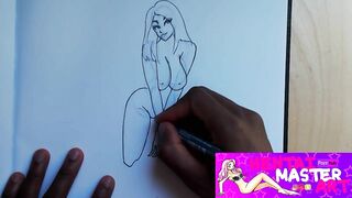 Busty OneBigKiss Fan Art Speed Drawing