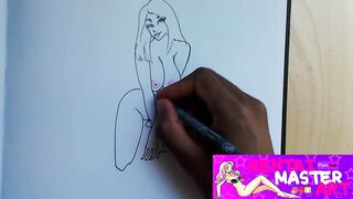 Busty OneBigKiss Fan Art Speed Drawing