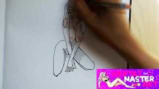 Busty OneBigKiss Fan Art Speed Drawing