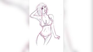 Jessica Nigiri Swimsuit Fan Art Speed Drawing