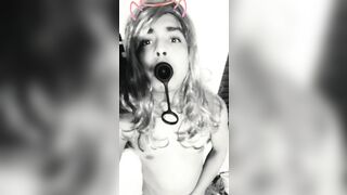 Cute Sissy Morningstar Blowjob her Toy