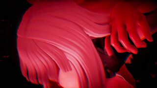 MMD 3d HENTAI デカネちゃんで『赤の顔、白の貌』